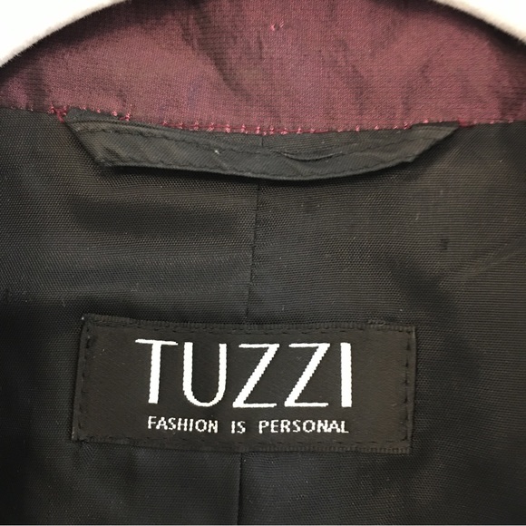 Tuzzi blazer. Plum with black and grey/silver floral. Size 8. - Picture 4 of 7